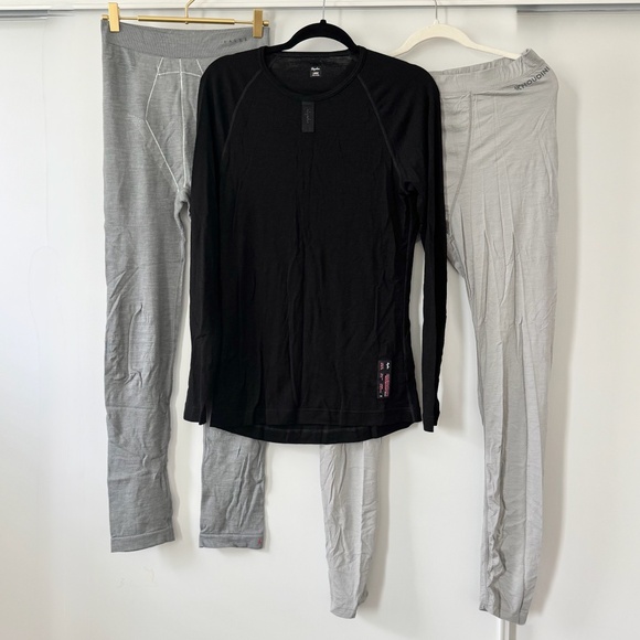 3-Piece Set Premium Merino Base Layer Bundle Men Size L (Houdini, Falke, Rapha) - Picture 1 of 11